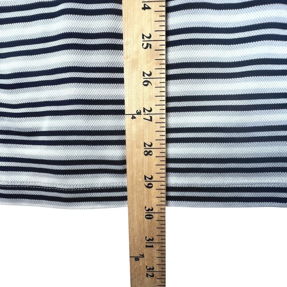 Nike Dri-FIT Polo Shirt Mens XXL Blue White Striped Short Sleeve Golf Top Casual